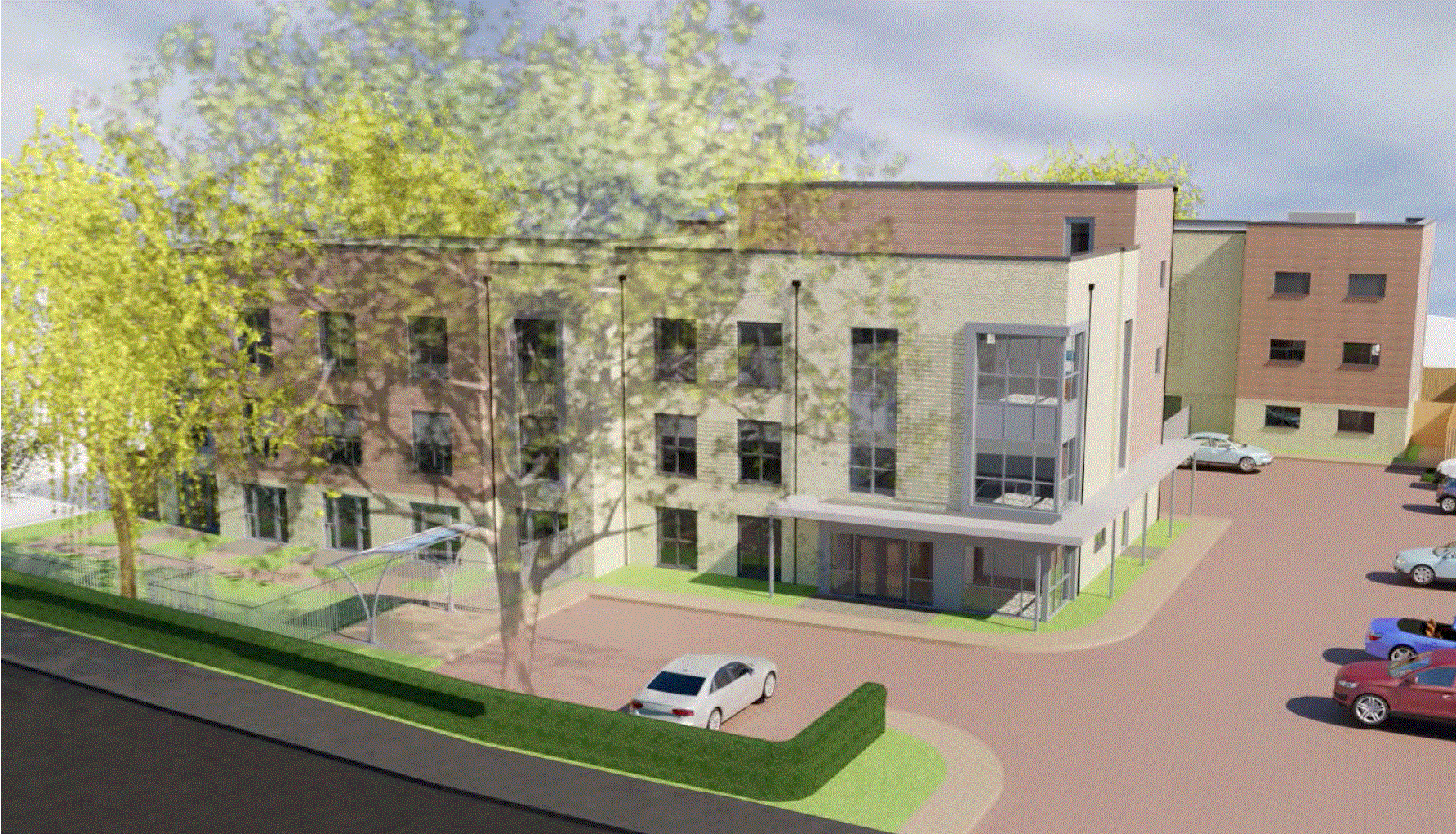 Development granted at appeal for a 63-bed care home within an established employment area.