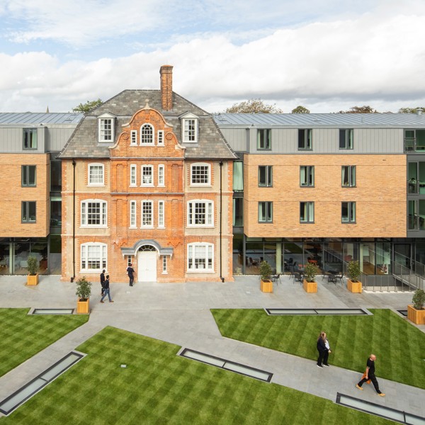 Keble College graduates get 'legs' on this highly complex ground-breaking build, incorporating a basement research space