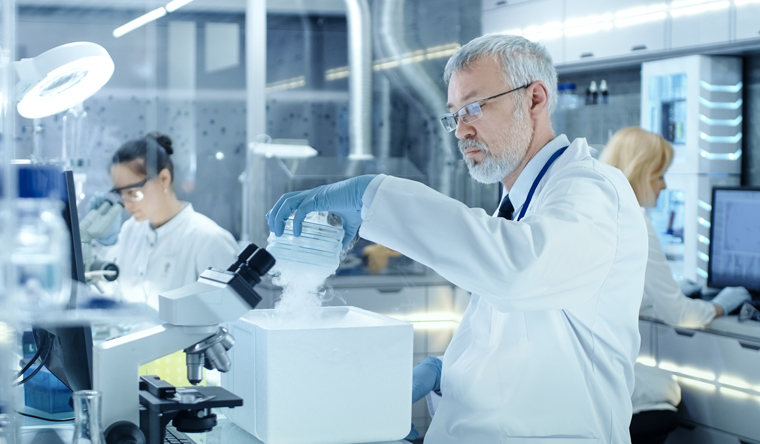 Scientist working